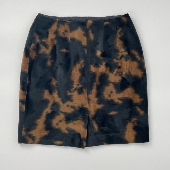 VTG Harvé Bernard Black Bronze “Tortoise Shell” High Waist Miniskirt - Picture 7 of 14